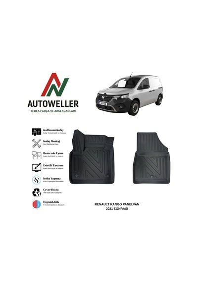 Renault Kangoo 2021 Sonrası Havuzlu Oto Paspas Panelvan