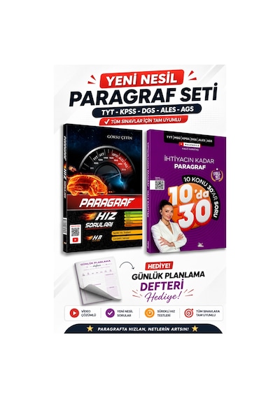 Hız Ve Renk Yayın Paragraf Hız Soru Bankası Ve İhtiyacın Kadar Paragraf 10 Konu Da 30 Ar Soru Hale Hoca