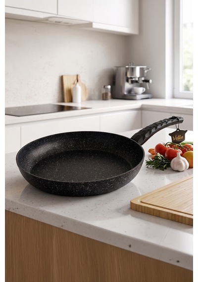 Gökdil Vella Tek Kulp Tava 26 Cm siyah