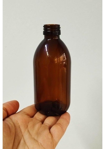 Lexroo Amber Ecza Şişesi, 250 Ml, Kahverengi Cam, Plastik Contalı Kilit Kapak