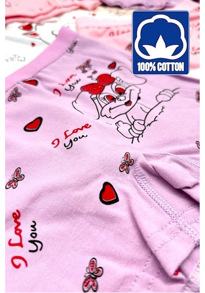 Uniquetrenders Kız Çocuk %100 Pamuklu 6'lı Boxer Renklı