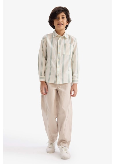 Defacto Erkek Çocuk Barrel Fit Düz Paça Gabardin Pantolon G8336a826spbg106 Bej-bg106