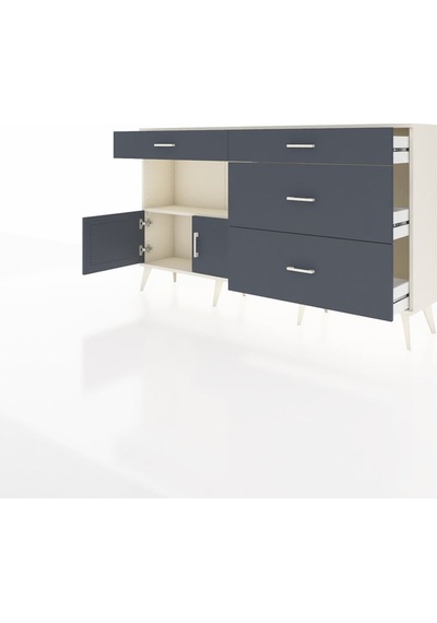 Arges Konsol Tek Raflı 4 Çekmeceli 2 Kapaklı 176x30x99 Aytaşı-ant Aytaşı-antrasit Arges Konsol Tek Raflı 4 Çekmeceli 2 Kapaklı 176x30x99 Aytaşı-ant Aytaşı-antrasit