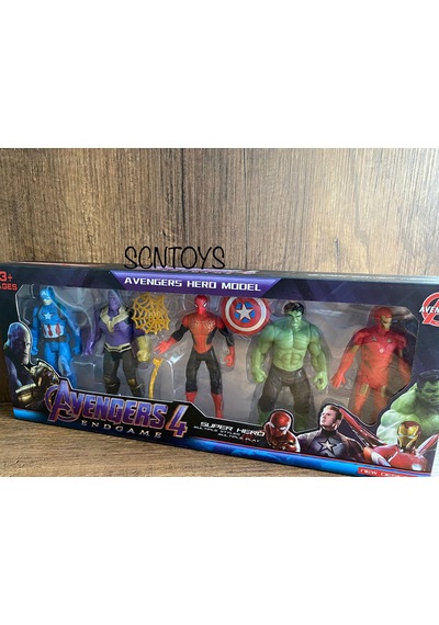 Oyuncak Avengers 5li Figür Seti Avengers Hulk Thanos Spiderman