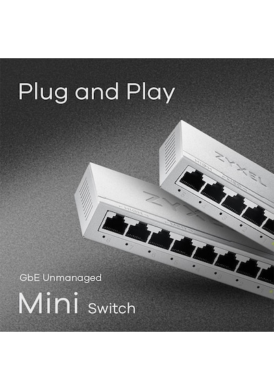 Zyxel 5-port Gigabit 10/100/1000 Unmanaged Ethernet Switchı Ethernet Splitter Masaüstü Veya Duvara Montaj Gs-105b V5