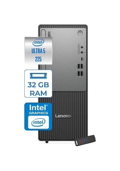 Lenovo ThinkCentre Neo 50T Gen 6 13BD007UTRF13 Ultra 5 225 32 GB 1 TB SSD Free Dos Masaüstü Bilgisayar + USB Bellek