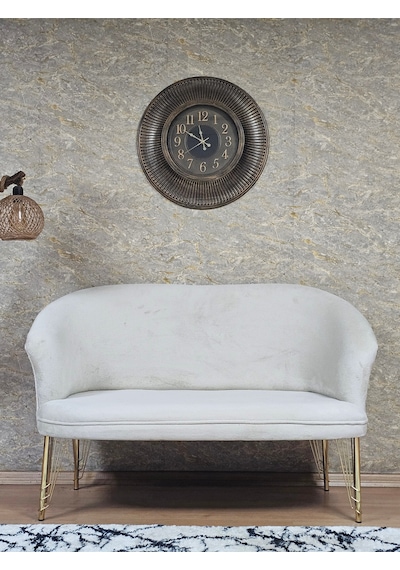 Zafir İkili Teddy Gold Kaplama Telli Ayak Çay Seti Koltuk İkili Berjer , Balkon, Salon, Ofis Krem
