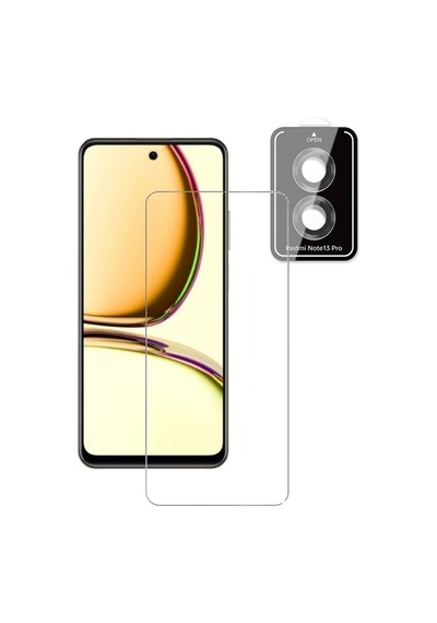 Apsuwa Xiaomi Redmi Note 13 Pro 4g Kamera Lens Koruyucu Safir Cam + Ekran Koruyucu Siyah