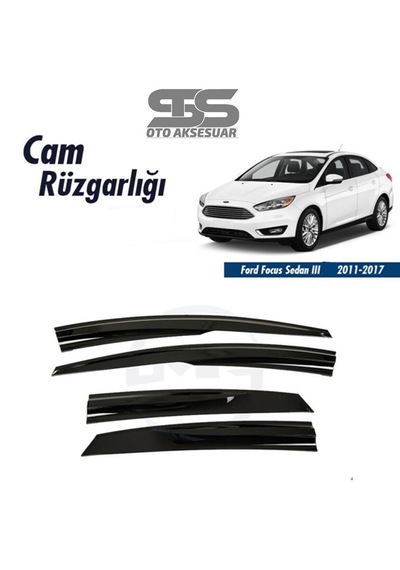 Cam Rüzgarlığı Ford Focus 2011-2017 Sedan Mügen Tip Piano Black