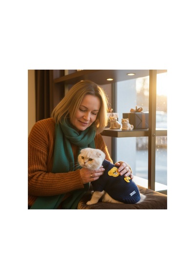 Kedi Ve Köpek İçin Ayıcıklı Lacivert Kazak