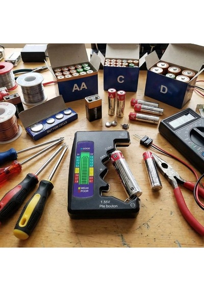 Bay Evrensel Dijital Pil Test Cihazı Aa, Aaa, C, D, N, 9v Ve Düğme Pil Uyumlu Mini Pil Kapasite &amp Seviye Öl
