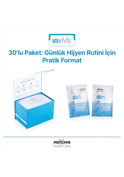 Medizane Lookcare Sterivıs Hassas Göz Temizleme Mendili 30lu