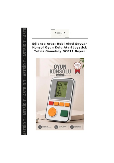 Eğlence Aracı Hobi Aleti Seyyar Konsol Oyun Kolu Atari Joystick Tetris Gameboy Gc011 Beyaz