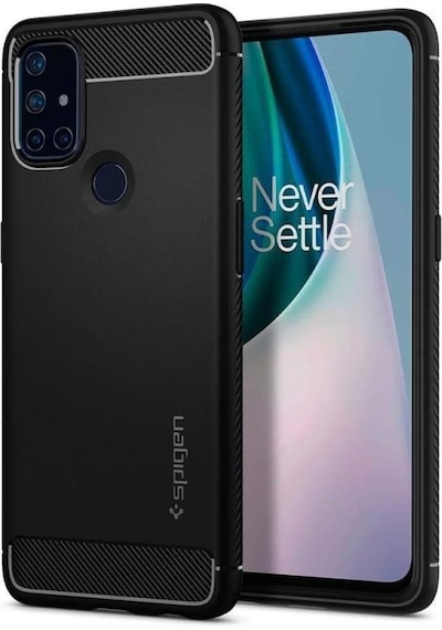 Spigen Oneplus Nord N10 5g İle Uyumlu Kılıf Rugged Armor Matte Black Siyah