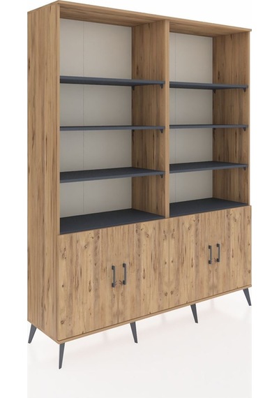 Hyperion Gardrop 10 Raflı 4 Kapaklı 176x44x221 Çam-çam/antrasit Çam/antrasit Hyperion Gardrop 10 Raflı 4 Kapaklı 176x44x221 Çam-çam/antrasit Çam/antrasit
