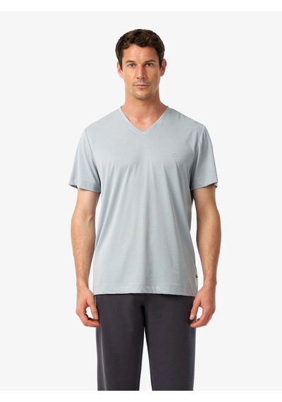 Blackspade Erkek V Yaka T-shirt 41014 - Gri