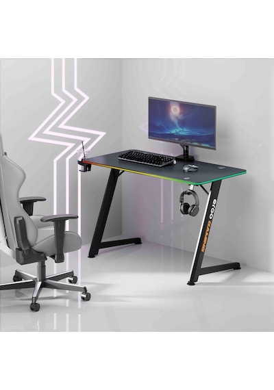 Ergogaming Pulsar Profesyonel Rgb Oyuncu Masası 120x60 Siyah, Rgb Aydınlatmalı, Karbon Fiber Yüzey Diğer
