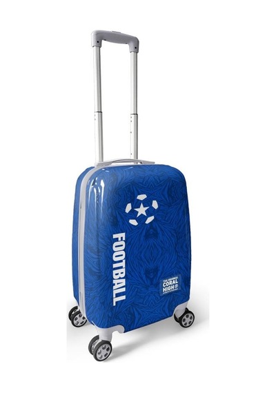 Coral High Lacivert Saks Futbol Desenli Pc Kabin Boy Valiz 50cm 16561 Çok Renkli