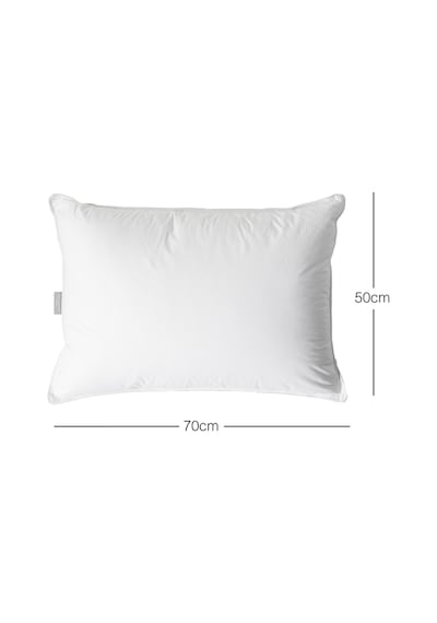 Ocean Home Textile %100 Pamuk Kumaş Kaz Tüyü Konforunda Saten Biyeli 900 Gr Mikrojel Yastık 50 X 70 Cm Beyaz