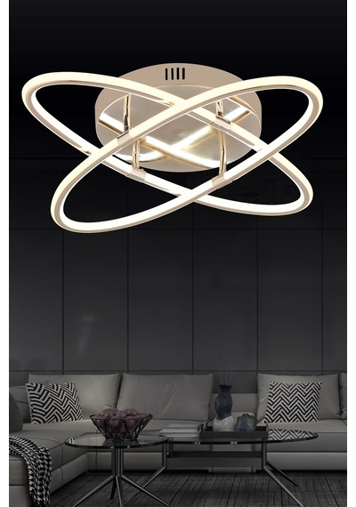 Pl 010 4 Çift Yönlü Model Gold 3 Renkli Salon Ve Oturma Odası İçin İdeal Alüminyum Avize, 65x10 Gold
