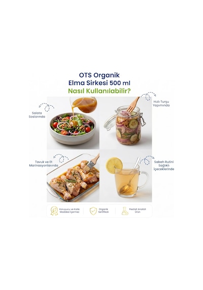 Ots Organik Elma Sirkesi 500 ML