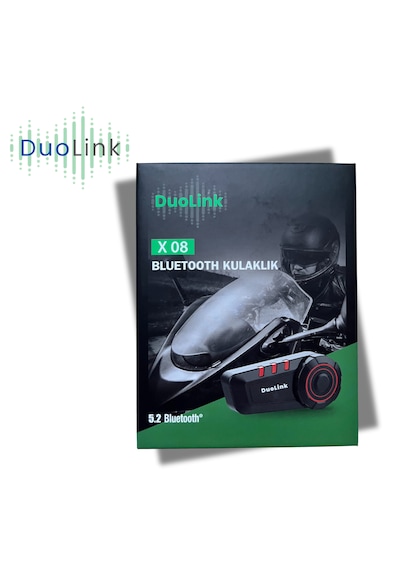 DuoLink X08 İnterkom Bluetooth Motosiklet Kulaklık Kask Intercom Akıllı Telefon Destekli Sesli Yanıt