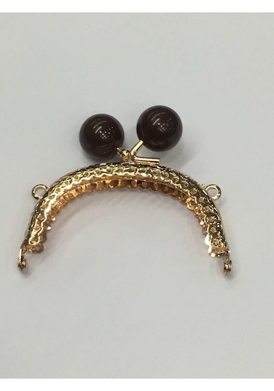 Karantuhafiye Çanta Ve Cüzdan Klipsi 12 Cm Incili Model Gold Kahve İnci Gold Kahve İnci Çok Renkli
