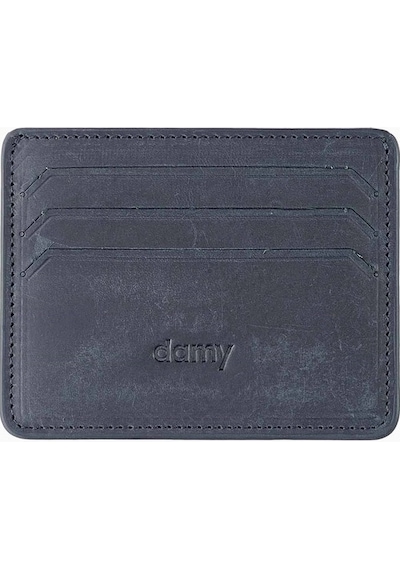 Damy Hakiki Deri Unisex Kartlık 530Cr - Siyah Siyah