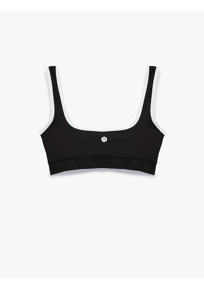 Koton U Yaka Kolsuz Slim Fit Biyeli Sporcu Sütyeni Siyah 6sak30175nk