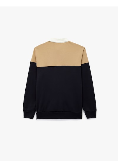 Koton Uzun Kollu Şardonlu Renk Bloklu Polo Yaka Sweatshirt Lacivert 6wam70068mk Lacivert Koton Uzun Kollu Şardonlu Renk Bloklu Polo Yaka Sweatshirt Lacivert 6wam70068mk Lacivert