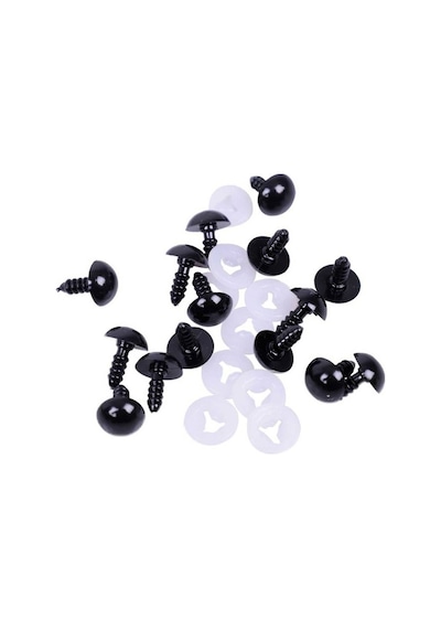 10 Çift 16 Mm Siyah Güvenli Amigurumi Gözü
