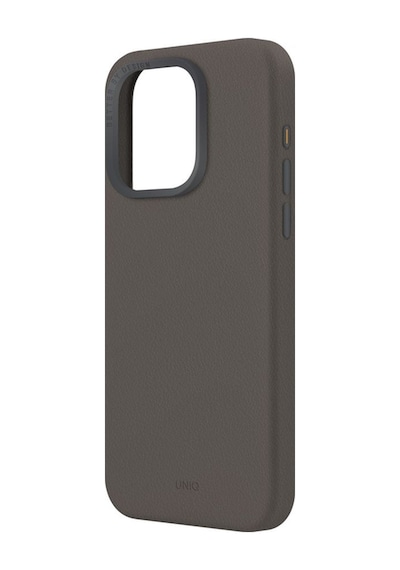 Apple Uyumlu iPhone 15 Pro Max Kılıf Lyden Serisi Deri Kaplama Magsafe Özellikli Magclick Kapak Grey