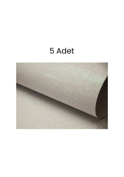 Simli Fon Kartonu 50x70 Beyaz 5 Adet