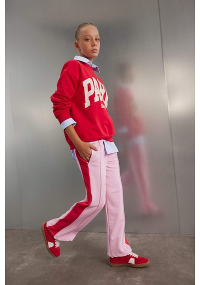 Defacto Kız Çocuk Renk Bloklu Wide Leg Geniş Bol Paça Eşofman Altı C9673A824AUPN649 Pembe Defacto Kız Çocuk Renk Bloklu Wide Leg Geniş Bol Paça Eşofman Altı C9673A824AUPN649 Pembe