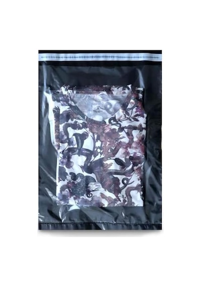 Siyah-şeffaf Kargo Poşeti 24x30+5 Cm - 100 Adet 1