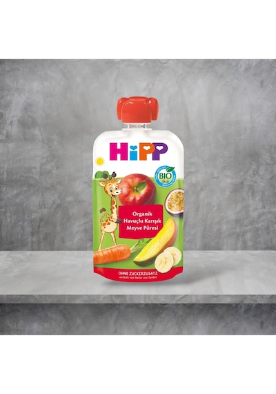 Organik Havuçlu Karışık Meyve Püresi 100 Gr