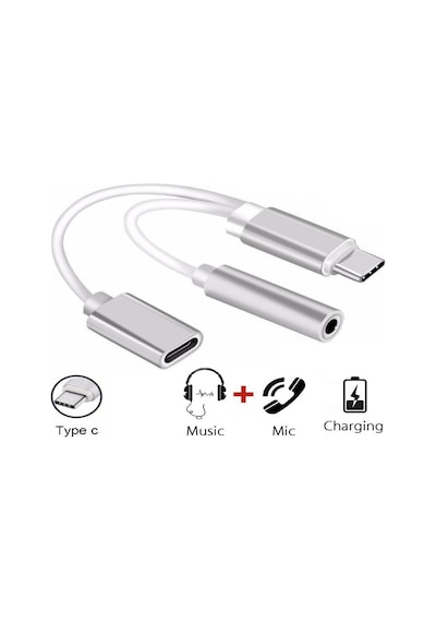 Microcase Type-C 2In1 Şarj Kulaklık Dönüştürücü Al2361