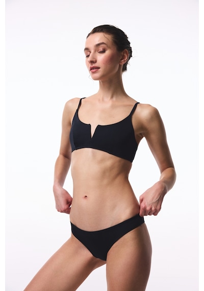 Penti Siyah Düşük Bel Cheeky Bikini Altı