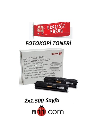 Xerox Phaser 3020 / 3025 Toner Ikili Paket 2X1.500 Say