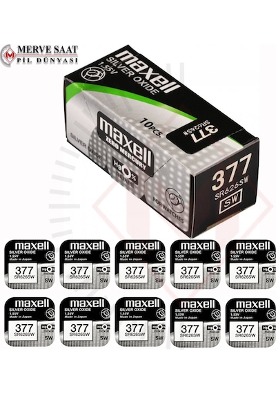 Maxell 377 SR626SW Kol Saati Pili 1.55V  10AD