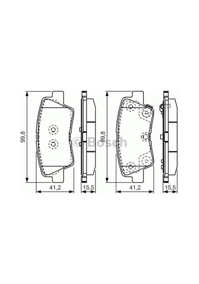 BOSCH 986494557 Fren Balatası Arka İ30 12- / Ceed 12- / Auris 12-