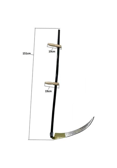 Jenerik Komple Tırpan - Metal Saplı 6 Parça Set - Ahşap Elcik 65 Cm
