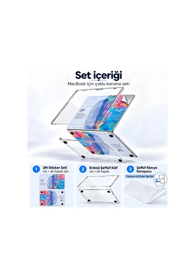 Macbook Air 13.6 İnç Kristal Parlak Şeffaf Sert Kılıf A2681 A3113 A3240 A3449 M2 M3 M4 M5 Uyumlu + Sağ Beyin Sol Beyin Desenli 3m Sticker + Şeffaf Uk Enter Klavye Koruyucu 3'lü Set Beyaz Belirtilmemiş Macbook Air 13.6 İnç Kristal Parlak Şeffaf Sert Kılıf A2681 A3113 A3240 A3449 M2 M3 M4 M5 Uyumlu + Sağ Beyin Sol Beyin Desenli 3m Sticker + Şeffaf Uk Enter Klavye Koruyucu 3'lü Set Beyaz Belirtilmemiş