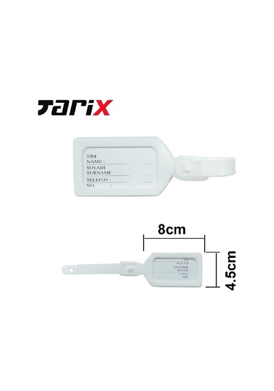 Tarix 2 Adet Kırmızı Valiz Kemeri + 1 Adet Beyaz Valiz Etiketi Kırmızı