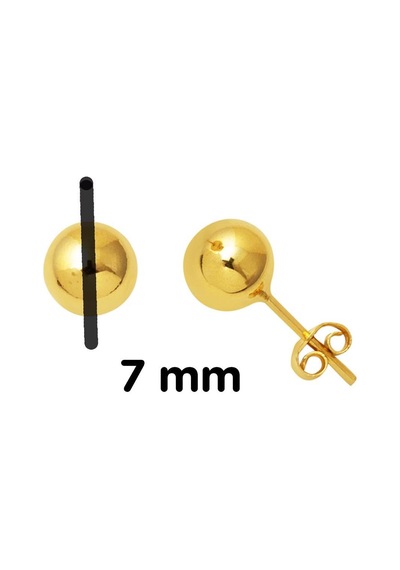 Bilezikci 14 Ayar Altın Top Küpe 7 mm. KP4250521