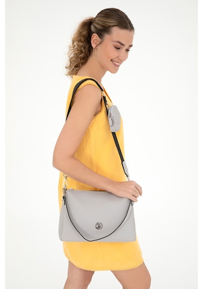 U.S. Polo Assn. Kadın Açık Gri Omuz Çantası 50293655-VR001