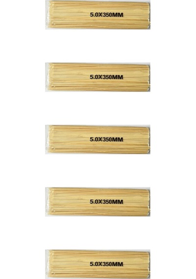 Ahşap Bambu Sivri Uçlu Patates Kızartma Çubuğu Çöp Şiş - Boy:35 Cm./en:5 Mm. -100 Adetlik 5 Paket