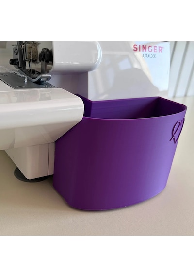 Singer Overlok Makinası Çöp Kutusu Xl Mor