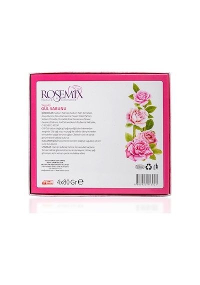 Rosemix - 574 - - Gül Sabunu Kutulu 4 X 80 Gr - 2 Adetlik - Ilkestor - Set Ürün Diğer