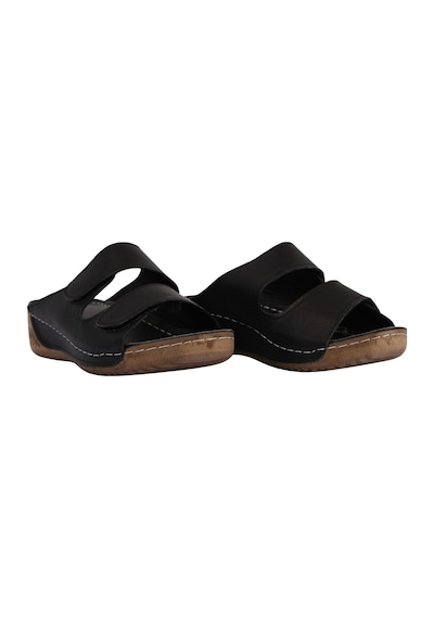 Napa Shoes Ayarlanabilir Çift Bantlı Hakiki Deri Ortopedik Rahat Taban Kadın Terlik Napa-232 Siyah Napa Shoes Ayarlanabilir Çift Bantlı Hakiki Deri Ortopedik Rahat Taban Kadın Terlik Napa-232 Siyah